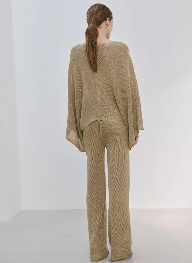 مانجو V-neck knit top